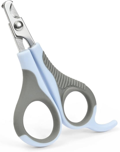 Pet Nail Clippers U07.2, Professional Claw Trimmer, Scissor for Cats, Puppies, Kittens, Hamsters, Rabbits and Small Animals, Sharp, Safe, Small, Grey/Blue