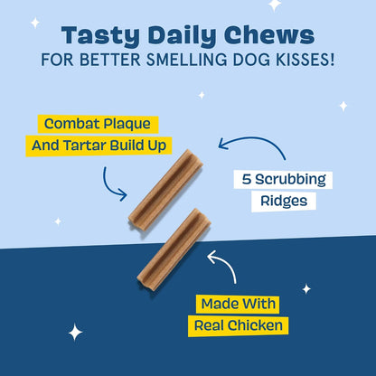 Bright Dog Dental Chew Sticks - for Small Breeds (Up to 25 Lbs)