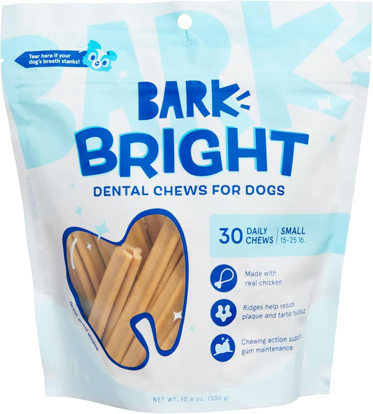 Bright Dog Dental Chew Sticks - for Small Breeds (Up to 25 Lbs)